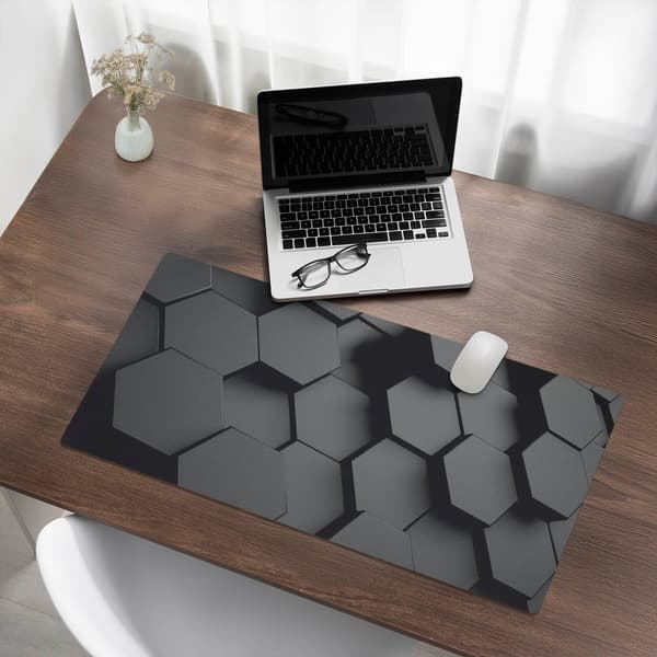 Modern vinyltangentbordsmatta geometriska hexagoner 90x45 cm