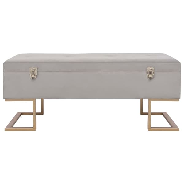 vidaXL Säilytyspenkki 105 cm harmaa sametti
