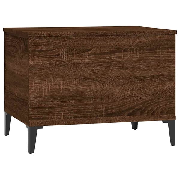 vidaXL sofabord brunt egetræ 60x44,5x45 cm