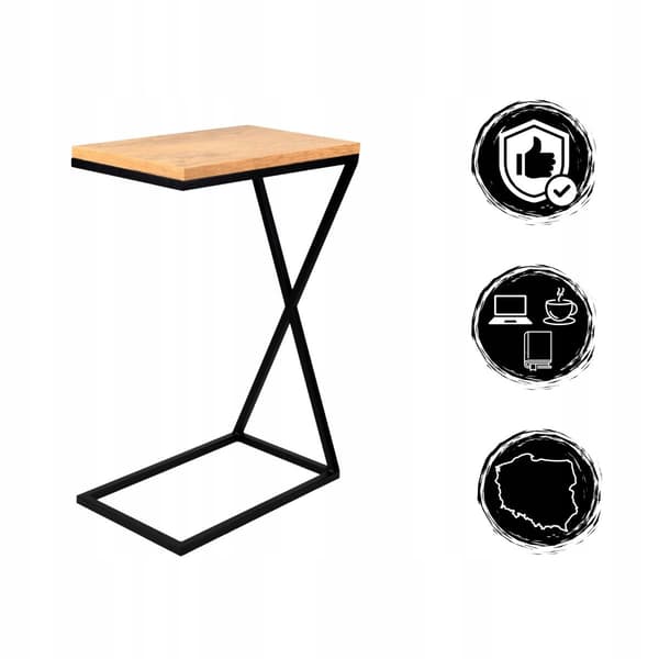 Your Loft Design sidebord sort træ Monte 40x25x60