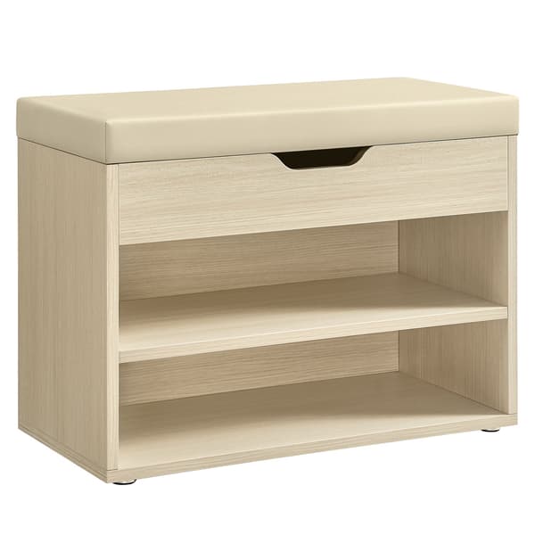 Beige skoskab med opbevaring