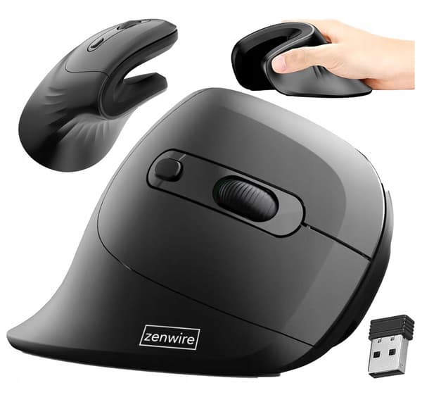 Trådløs vertikal mus til bærbar computer Zenwire WL-159