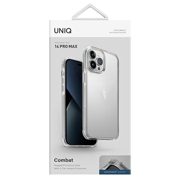 UNIQ Combat-cover til iPhone 14 Pro Max, gennemsigtig