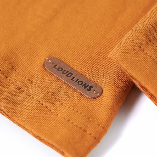 Barn långärmad T-shirt, mörk ockra, 116