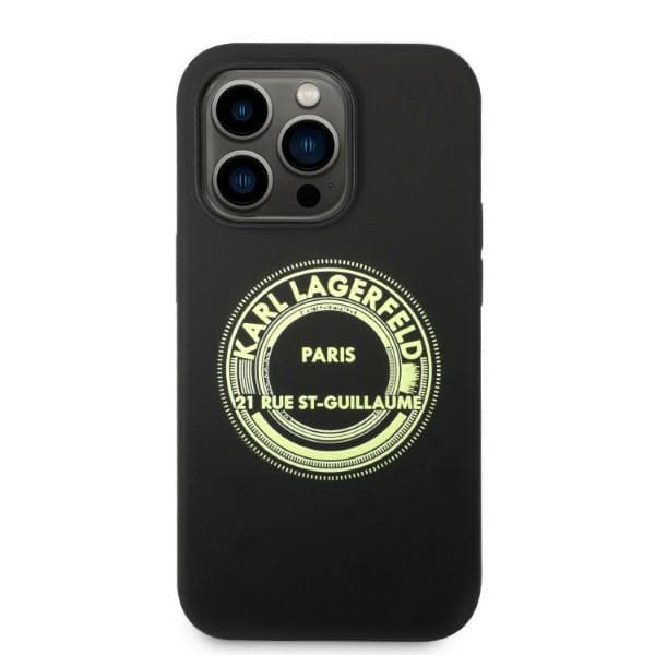 Karl Lagerfeld Silikone RSG Etui til iPhone 14 Pro, Sort