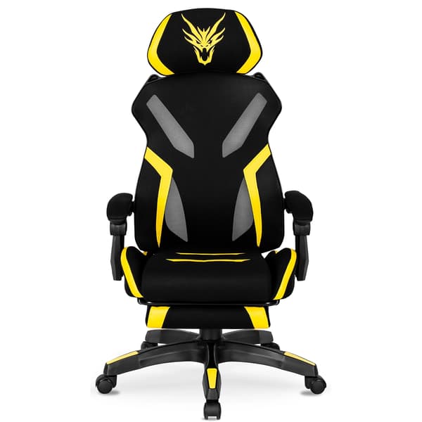 MAXIMO Snurrstol Gaming Svart/Gul Modern