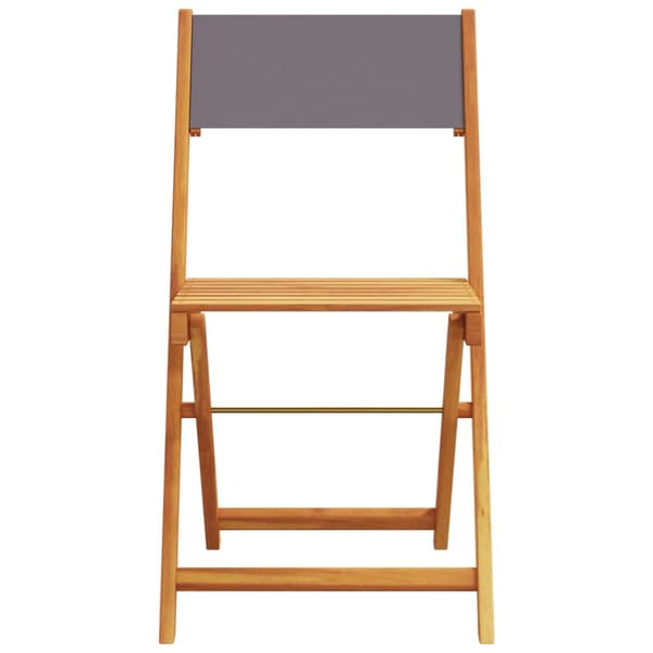 vidaXL foldbare bistrostole, sæt med 2, antracit, akacie og stof
