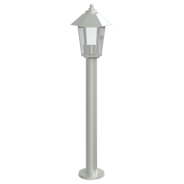 vidaXL havelampe sølv 80 cm rustfrit stål
