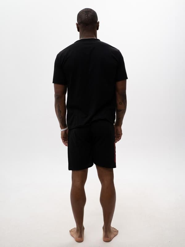 Jigga Wear Simple Crown Herre Bomuldspyjamas Sort M