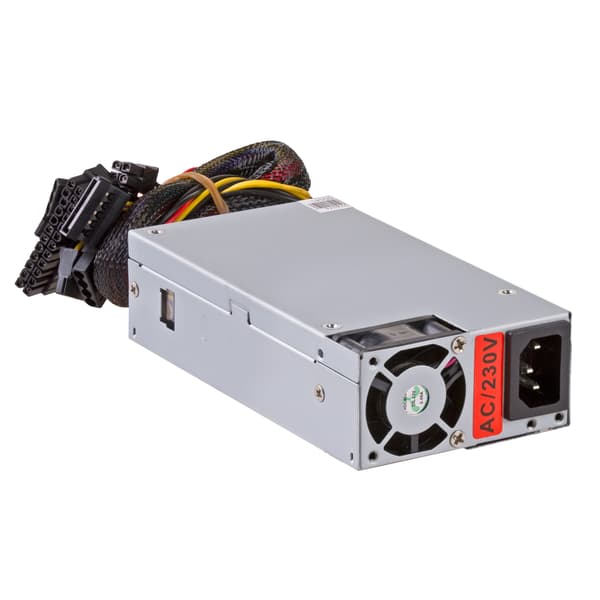 Akyga Mini-ITX Strømforsyning 1U 200W Flex ATX PPFC P4 2x SATA 2x Molex Blæser 4cm