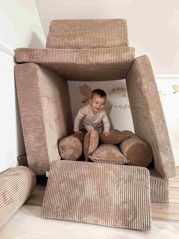 Mellem rulle til Toffee Corduroy Sofa