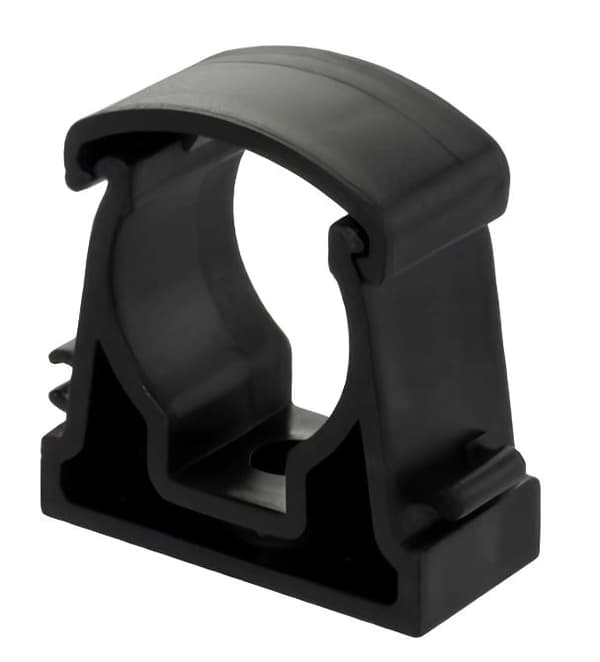 Kabelrørholder, låsbar, universal, 20 mm, UZU-20, sort, 1 stk.