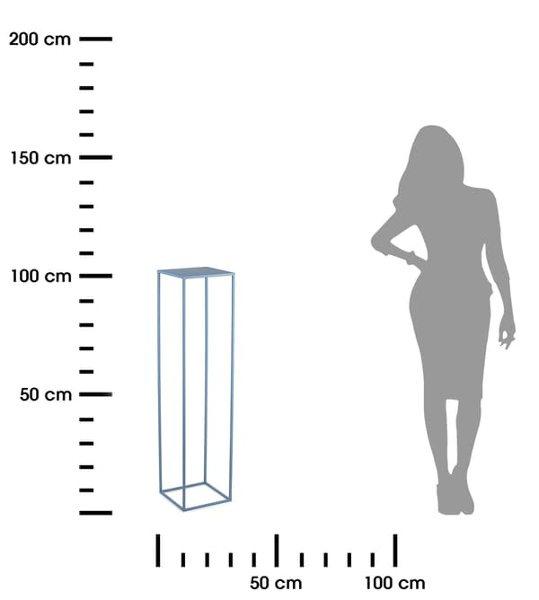Sininen seisova kukkateline 100 cm