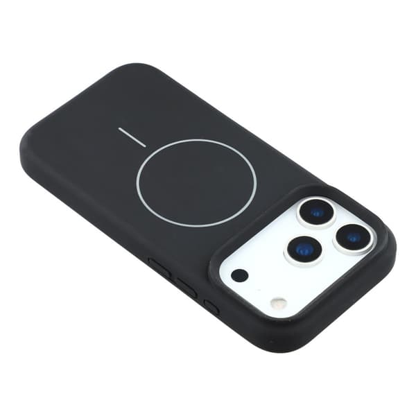 Silikone-etui til iPhone 17 Pro - MagSafe-kompatibel, stødsikker, sort