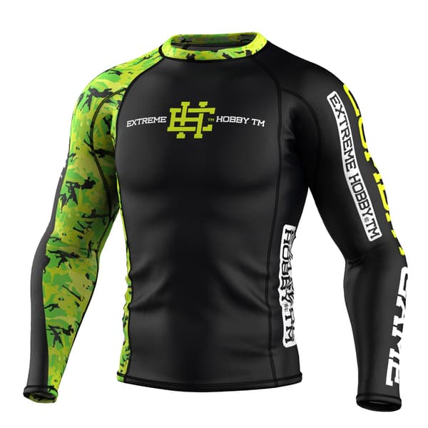 Herr långärmad rashguard NEO WARRIOR XL LIME