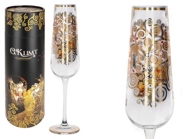 Carmani, champagneglas 220ml - Gustav Klimt/Träd