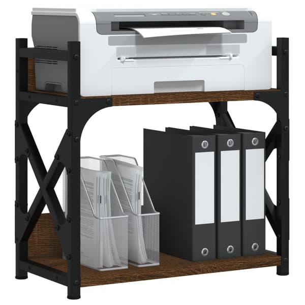 vidaXL 2-lags printerstativ brun eg 40x20x40 cm
