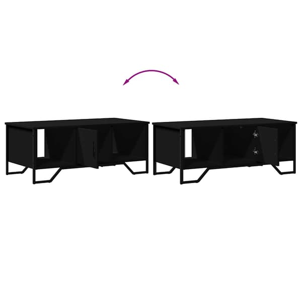 vidaXL sofabord, sort 100x51x40 cm, træbaseret materiale