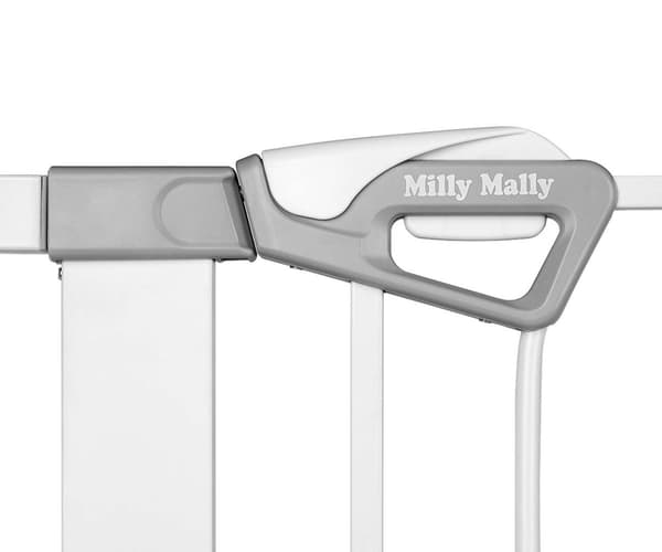 Milly Mally Säkerhetsgrind Trappräcke med Förlängningar Guardy 104 Vit