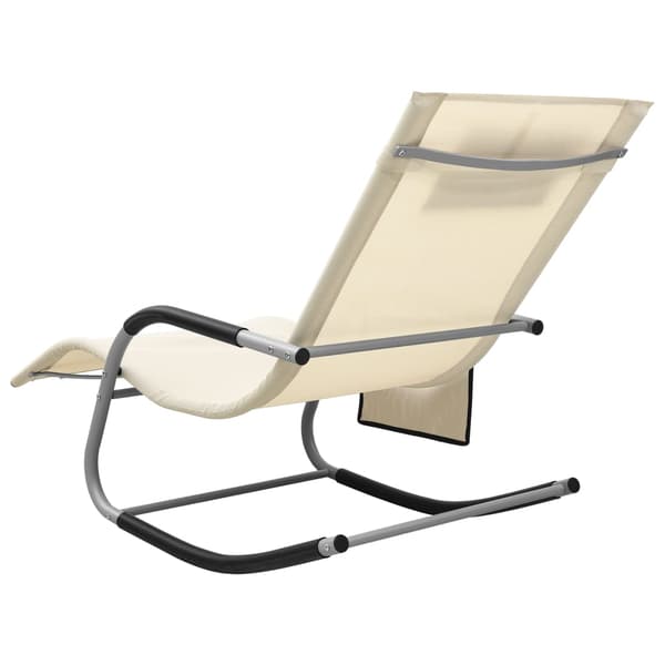 vidaXL Deckchair, Textilene, Kermanharmaa