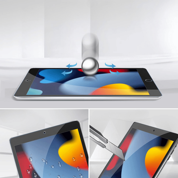 Härdat glas för iPad 10.2" 2021/2020/2019 (9:e/8:e/7:e generationen)