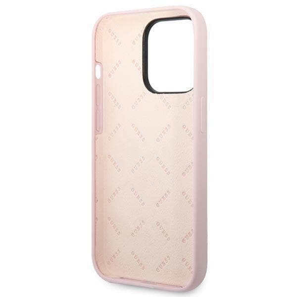 Guess Silikone Trekantet Etui til iPhone 14 Pro, Lilla