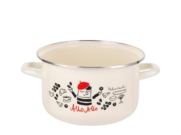 EMALJERAD GRYTA ALLO ALLO 18CM 3L MG V.2