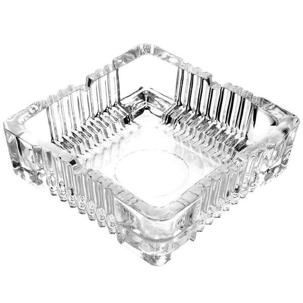 Askkopp glas kvadratisk 10,5x10,5x3,5 cm