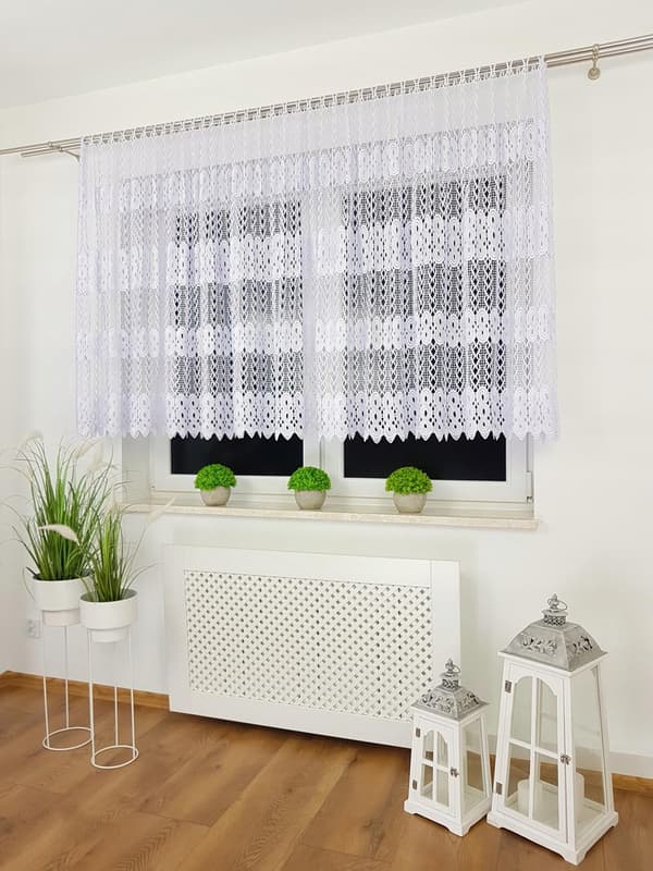 Guipuregardin med moderne accent 400 cm