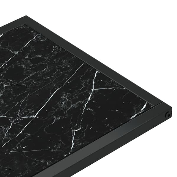 vidaXL computer sidebord sort marmor 50x35x65 cm
