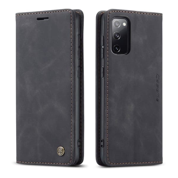 CASEME Etui til Samsung Galaxy S20 FE, Læderpung, Sort