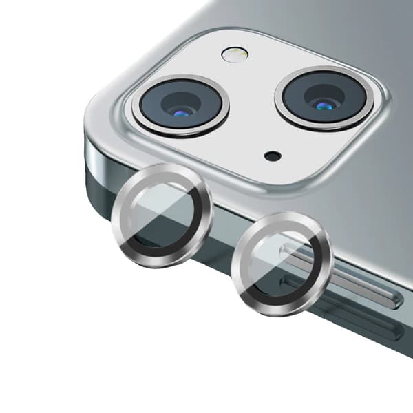 Härdat glas för kamera (objektiv) för iPhone 13 / 13 mini, Silver