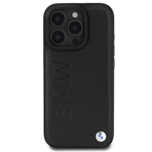 BMW Læderetui med Hot Stamp til iPhone 16 Pro, Sort