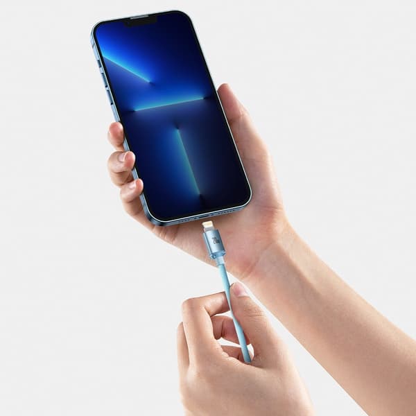 USB-C iPhone Lightning Kabel Hurtigopladning 20W 1,2m Blå