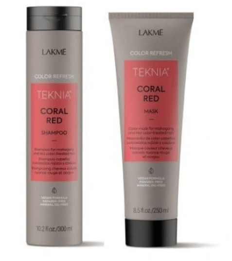 Lakme Teknia Refresh Coral Red -setti 300 ml+250 ml