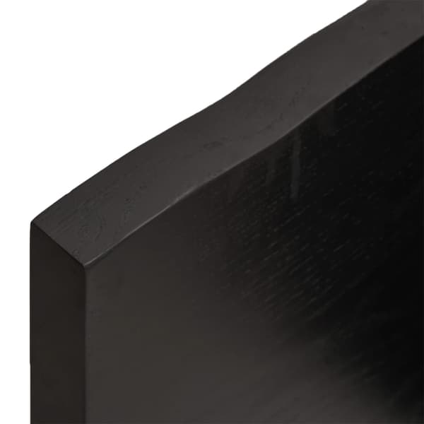 vidaXL hylde mørkebrun 60x60x(2-4) cm egetræsfinish