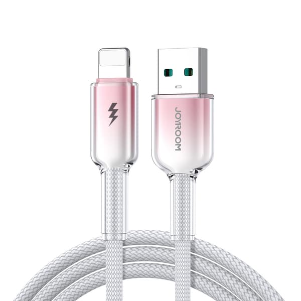 Crystal-Clear Series 3A USB-A - iPhone Lightning -kaapeli 1.2m - Valkoinen