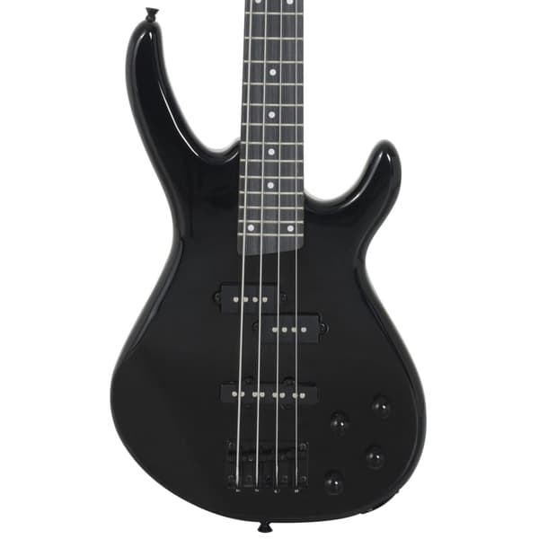vidaXL Nybörjarbasgitarr med väska, svart, 4/4, 46"