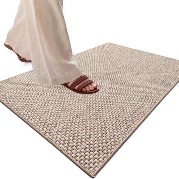 Dørmåtte med gummibagside til entre, 120x65 cm, beige