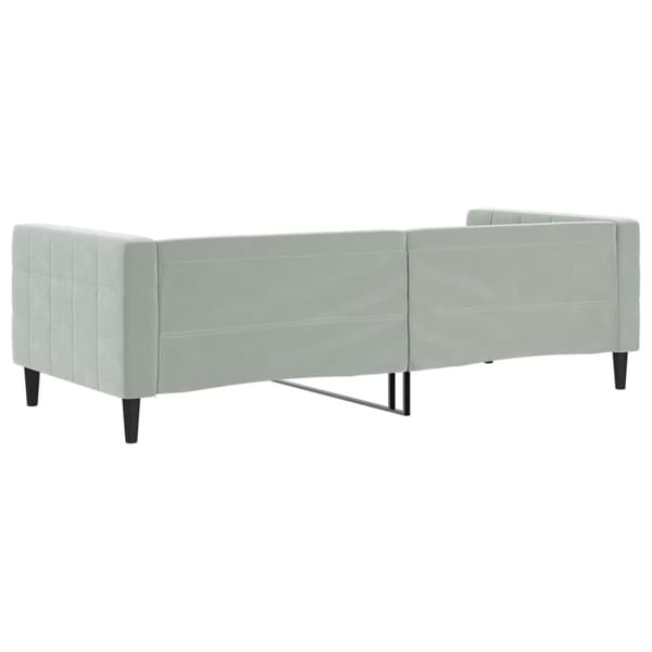 vidaXL Bäddsoffa ljusgrå 90x190 cm klädd i sammet