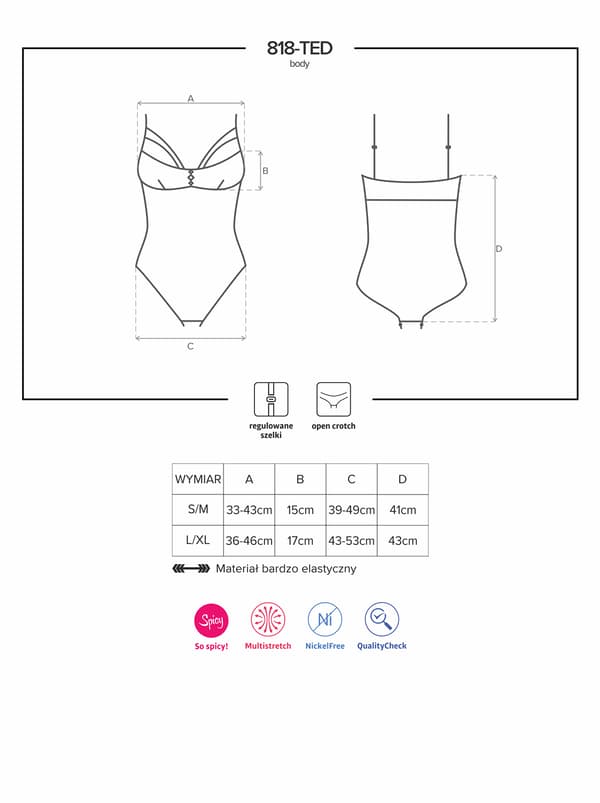 Lingeri 818 TED 1 body L/XL