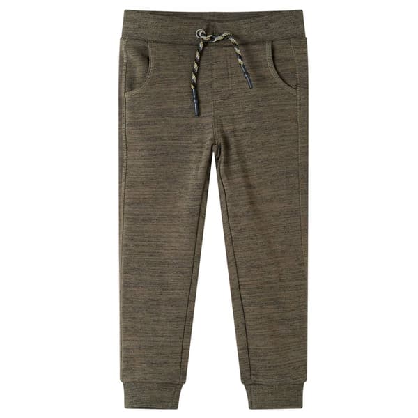 Barnmjukisbyxor, khaki melerad, 104