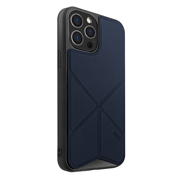UNIQ Transforma-skal med stativ för iPhone 12 Pro Max, blå