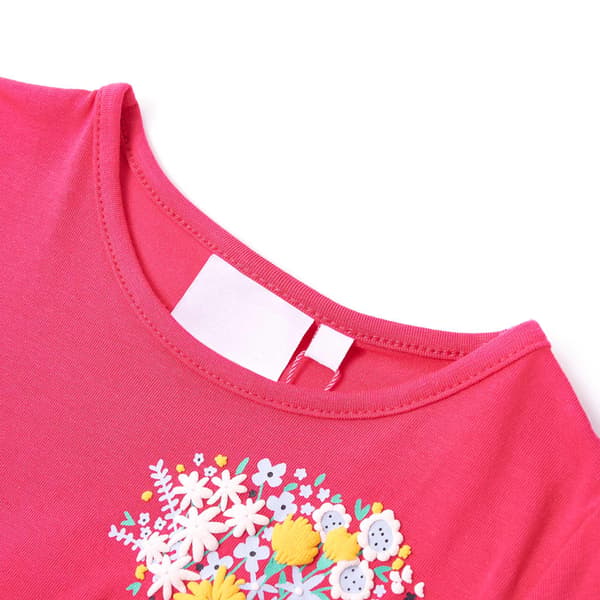 Barn-T-shirt, ljusrosa, 128