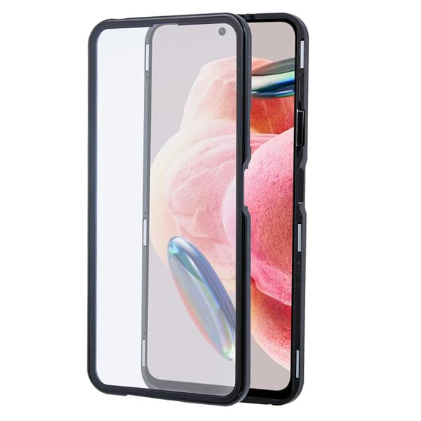 Etui til Xiaomi Redmi Note 12, ERBORD Glass Armor Læder, sort