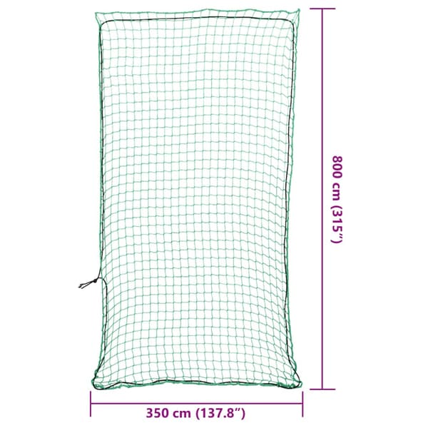 vidaXL Trailernet med elastisk reb grøn 8x3,5 m PP