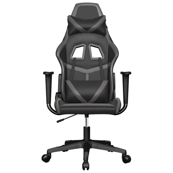 vidaXL gamingstol, sort og grå, kunstlæder