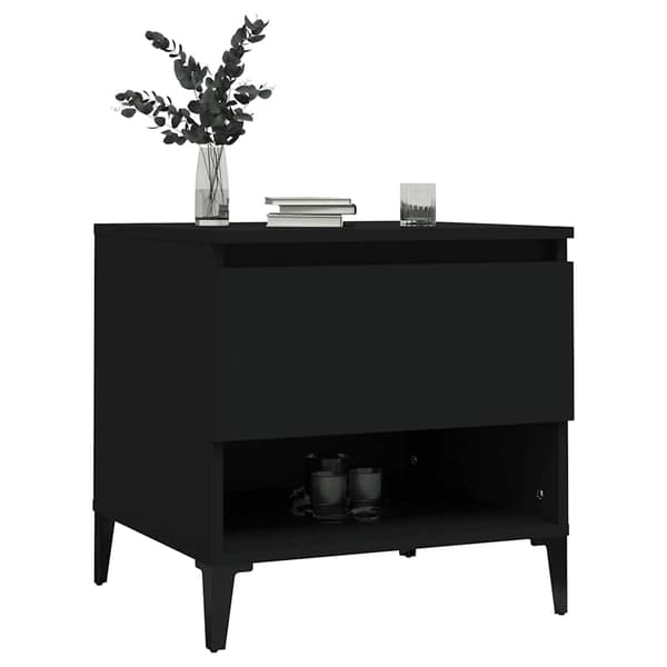 vidaXL sidebord, sort, 50x46x50 cm