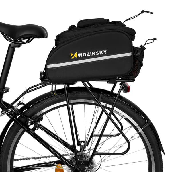 Stor cykeltaske 35l + regnslag sort