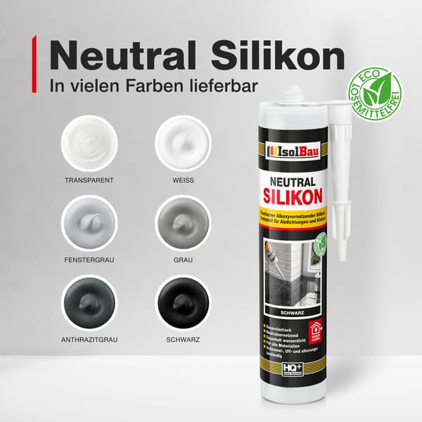 IsolBau Neutral Silikone Transparent Neutralsilikone 1 x 300ml